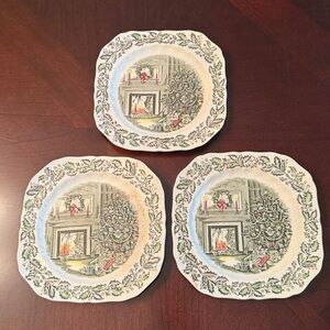 Johnson Brothers Merry Christmas Square Salad Plates